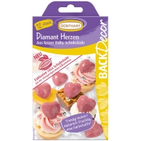 15 pz cuore diamante, rubino cioccolato