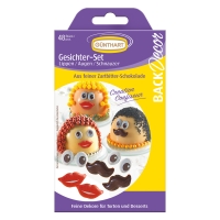 15 pz Serie volti di cioccolato fondente