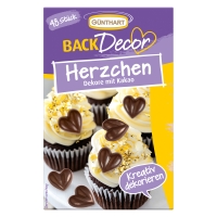 12 pz Cuori, decorazione con cacao