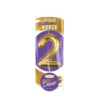 12 pz Candela numero oro “Balloon” n. 2