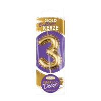 12 pz Candela numero oro “Balloon” n. 3
