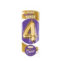12 pz Candela numero oro “Balloon” n. 4