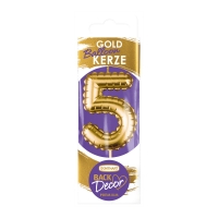 12 pz Candela numero oro “Balloon” n. 5