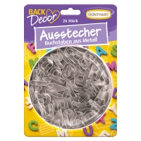 10 pz Set di taglierini per biscotti con lettere