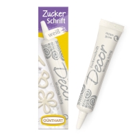 Scritta di zucchero bianco