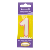 15 Candela cifra con supporto di plastica No: 1