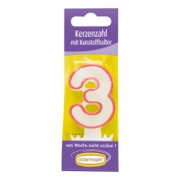15 Candela cifra con supporto di plastica No: 3