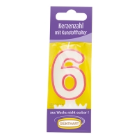 15 Candela cifra con supporto di plastica No: 6