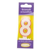 15 Candela cifra con supporto di plastica No: 8