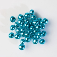 1 pz Perle luccicanti blu, cuore cioccolato 1 croccante