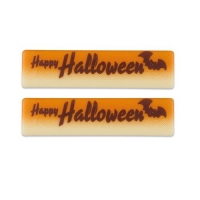 64 pz cioccolato bianco Placchetta Happy Halloween ,