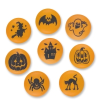 84 pz Motivi di Halloween in zucchero, ass.