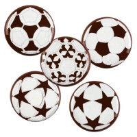 200 pz Placca Calcio, cioccolato fondente, ass.