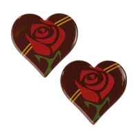 Cuore, rosa, cioccolato fondente, ass.