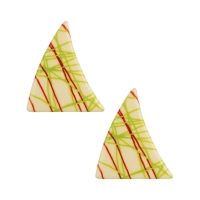 84 pz Triangolo, cioccolato bianco, colpi, rosso-verde