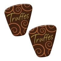 140 pz Decori  Truffes , cioccolato fondente