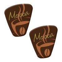 140 pz Decori  Mocca , cioccolato fondente