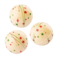 40 pz Palle Natale, Stelle, 3D, cioccolato bianco