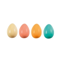 192 pz Ovetti di Pasqua 3D, cioccolato bianco, ass.