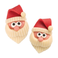 30 pz Babbo Natale,testa di marzapane,piatto