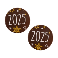 135 pz Placchetta 2025, cioccolato fondente