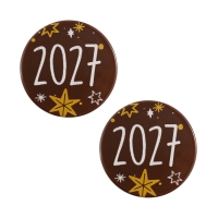 135 pz Placchetta 2025, cioccolato fondente