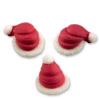 72 pz Cappelli Babbo Natale in 3D in zucch.
