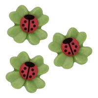 100 pz Quadrifoglio con coccinelle
