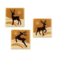 128 pz Quadrati cervo, cioccolato bianco, assortiti