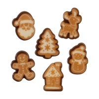 192 pz Motivi natalizi, cioccolato bianco, assortiti
