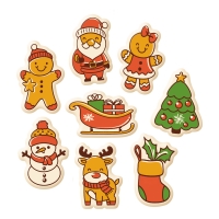 128 pz Motivi natalizi, cioccolato bianco, assortiti