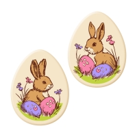 112 pz Ovetto Pasqua coniglietti, cioccolato bianco