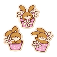 128 pz Coniglietti, cioccolato bianco, assortiti