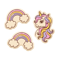 128 pz Unicorno, cioccolato bianco, assortiti