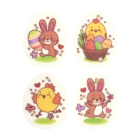 100 pz Placchette di zucchero Pasqua, assortiti