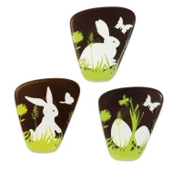 84 pz Placca Pasqua, cioccolato fondente, assortiti
