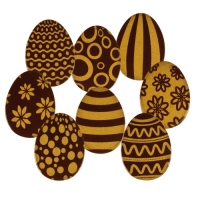 96 pz Ovetto di Pasqua, oro, cioccolato bianco, ass.