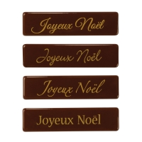 128 pz Placchetta  Joyeux Noël , cioccolato fondente