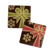 105 pz Quadratini, fiocco regalo, cioccolato fondente