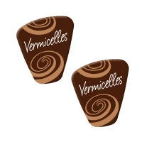 140 pz Decori  Vermicelles , cioccolato fondente