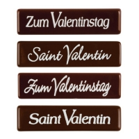 96 pz Placchetta Zum Valentinstag , cioccolato fondente