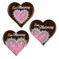 30 pz Placche di cioccolato, cuore, rosa