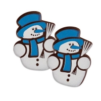 112 pz Pupazzo di neve blu, di cioccolato fondente