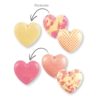 28 pz Cuore ciocc.bianco cavo 3D,rosso