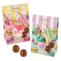 12 pz Portachiavi  Macarons  su scatola, misti