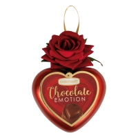 12 pz Piccolo cuore di latta con rosa