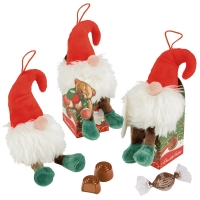Gnomo di peluche su scatola
