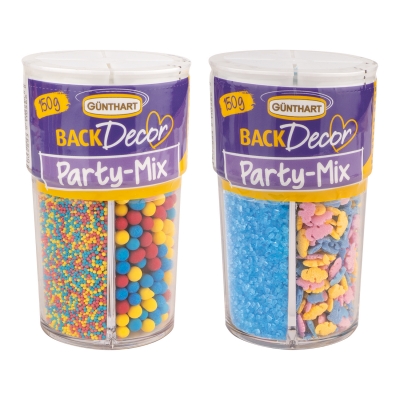 8 pz Dosatore Party 4 decoraz., assort 