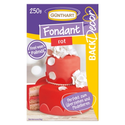 8 pz Royal pasta di zucchero, rosso 