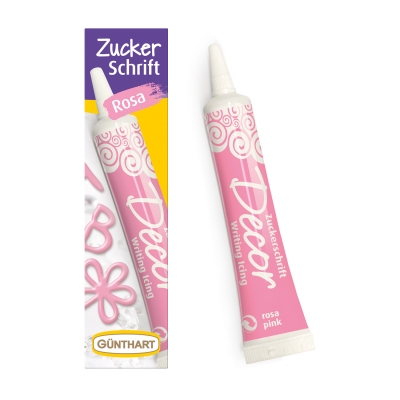 12 pz Scritta di zucchero rosa 